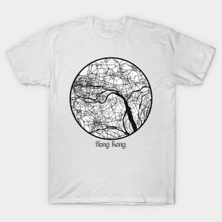 Hong Kong Circle Black & White T-Shirt